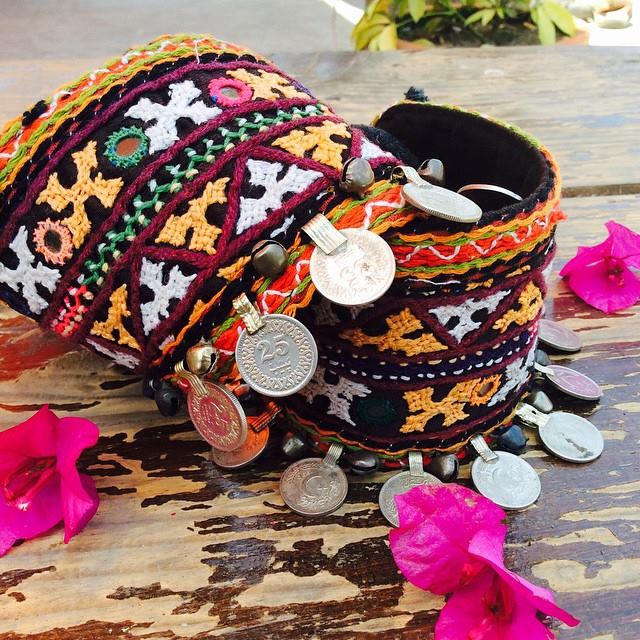 Indian gypsy boot cuffs by Sanapana